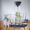 Grafinas vandeniui BASIC 1 l + vandens stiklinė, 5 vnt. rinkinys, stiklas, WMF