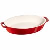 Kepimo indas 23 cm, raudonos spalvos, keramikinis, Staub
