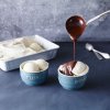 Suflė kepimo indelių 9 cm, 4 vnt. rinkinys, turkio spalvos, keramikinis, Staub