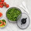 Salotų sukama pjaustyklė STEEL 6,0 l, sidabro spalvos, nerūdijantis plienas, OXO