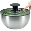 Salotų sukama pjaustyklė STEEL 6,0 l, sidabro spalvos, nerūdijantis plienas, OXO