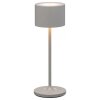 Nešiojamas stalinis šviestuvas FAROL MINI 19,5 cm, LED, baltos spalvos, palydovo pilkos spalvos, Blomus