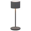 Nešiojamas stalinis šviestuvas FAROL MINI 19,5 cm, LED, šiltai pilkos spalvos, aliuminis, Blomus