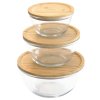 Maisto laikymo indas PKV-012 1,6 l, stiklas/ bambukas, Pebbly
