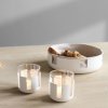 Arbatinės žvakutės padėkliukas LUNA 7 cm, švelniai baltos spalvos, nerūdijantis plienas / stiklas, Stelton