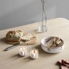 Arbatinės žvakutės padėkliukas LUNA 7 cm, švelniai baltos spalvos, nerūdijantis plienas / stiklas, Stelton
