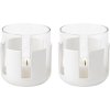 Arbatinės žvakutės padėkliukas LUNA 7 cm, švelniai baltos spalvos, nerūdijantis plienas / stiklas, Stelton