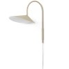 sieninė lempa ARUM 26 cm, kašmyras, aliuminis, tvirtas LIVING