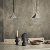 Pietų žvakės laikiklis YARA 16 cm, pilka, akmens masė, tvirta LIVING