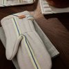 Orkaitės pirštinė HALE 28 cm, smėlis / juoda, medvilnė / lininis, tvirtas LIVING