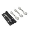 218459 7 sada priboru outdoor sada 4 ks stribrna nerezova ocel black blum