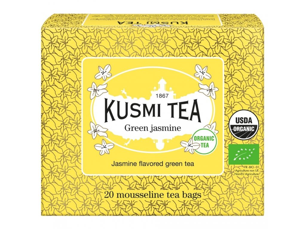 Jasmīna zaļā tēja, 20 muslīna tējas maisiņi, Kusmi Tea
