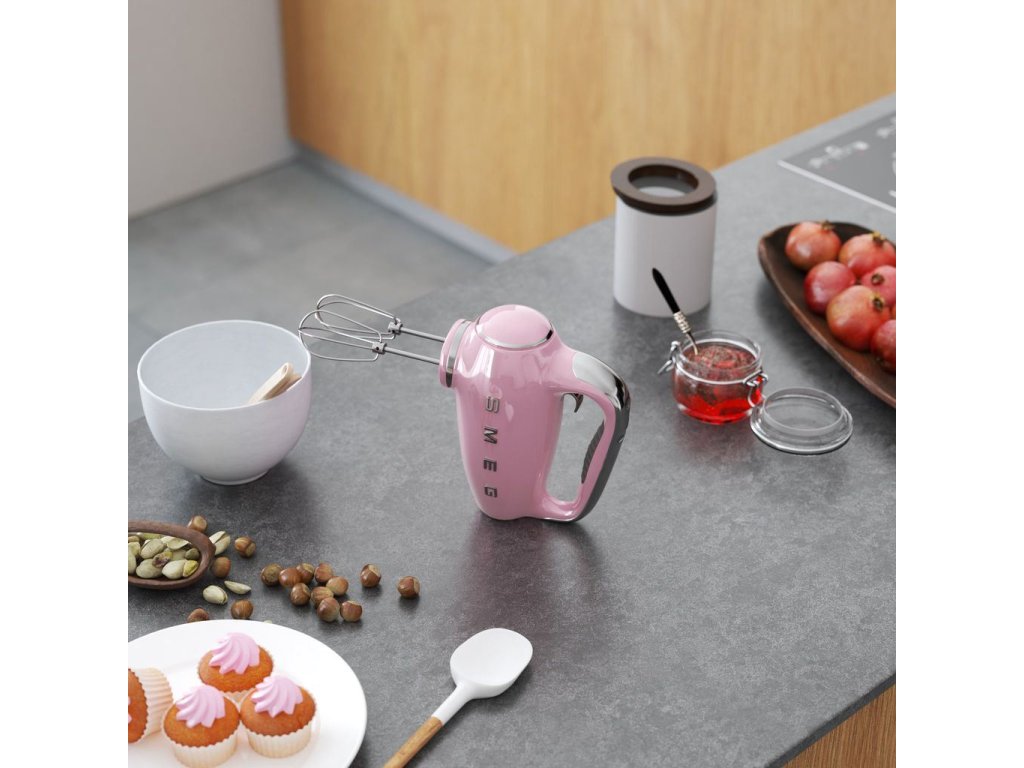 Rokas mikseris HMF01PKEU, pasteļrozā, Smeg ✓ 179 € ⭕ Kulina