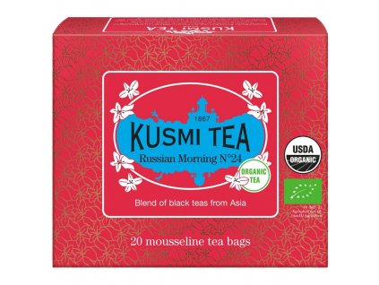 Melnā tēja MORNING N°24, 20 muslīna tējas maisiņi, Kusmi Tea