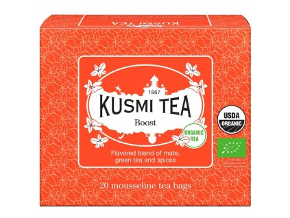 Zaļā tēja BOOST, 20 muslīna tējas maisiņi, Kusmi Tea