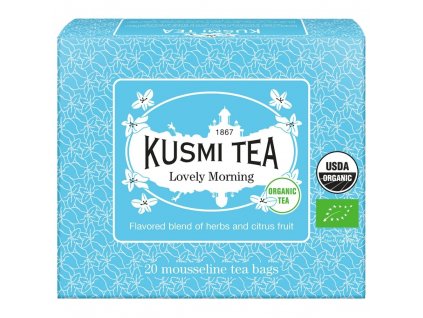 Zaļā tēja LOVELY MORNING, 20 muslīna tējas maisiņi, Kusmi Tea