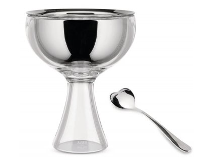 Saldējuma bļoda BIG LOVE, ar karoti, pelēka, Alessi