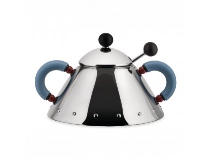 Cukurtrauks 9097, ar karoti, sudraba/zils, Alessi