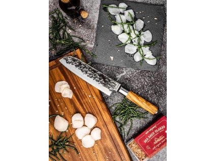 Santoku nazis OLIVE 18 cm, Forged