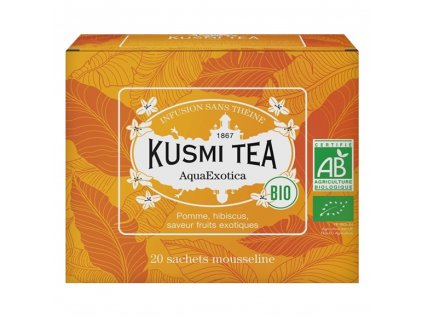 Augļu tēja AQUAEXOTICA, 20 muslīna tējas maisiņi, Kusmi Tea