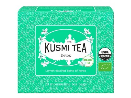 Zaļā tēja DETOX, 20 muslīna tējas maisiņi, Kusmi Tea