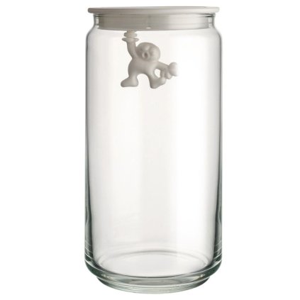 Virtuves pārtikas trauks GIANNI 1,4 l, balts vāks, stikls, Alessi