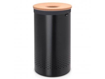 Veļas kaste 60 l, ar korķa vāku, melna, Brabantia