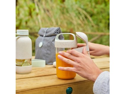 Ēdiena trauks JAR TO GO ORGANIC 600 ml, krēmkrāsas, Lékué