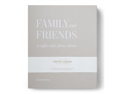 Fotoalbums FAMILY AND FRIENDS, sudraba krāsa, Printworks