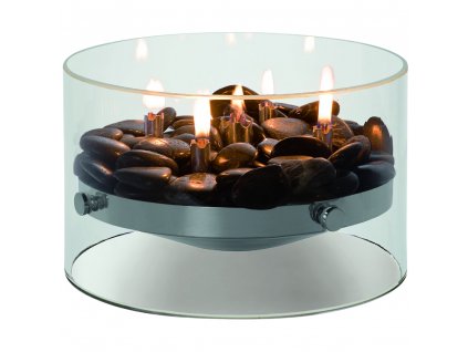 Eļļas lampa FIRE 23 cm, sudraba krāsa, Philippi