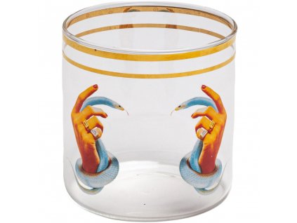 Ūdens glāze TOILETPAPER HANDS WITH SNAKES 8,5 cm, Seletti