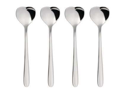 Kafijas karotīte BIG LOVE, 4 karotīšu komplekts, 10 cm, sudraba krāsa, Alessi