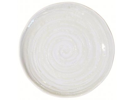 Uzkodu šķīvis WHITE SPIRAL 16 cm, balts, MIJ