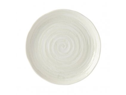 Šķīvis WHITE SPIRAL 21,5 cm, balts, MIJ