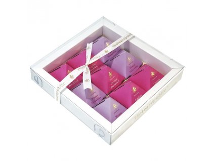 Tējas dāvanu komplekts PINK LADY, 9 piramīdas kastītes, The Tea Republic