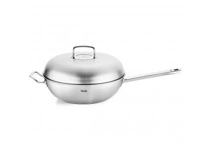 Wok panna ORIGINAL PROFI 32 cm, sudraba krāsā, nerūsējošs tērauds, Fissler