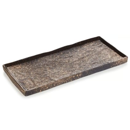 Servēšanas šķīvis SOLSTICE 30 x 13,5 cm, zelta krāsa, porcelāns, Revol