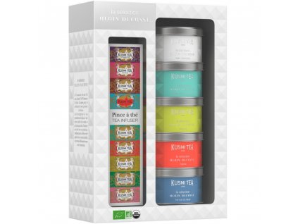 Tējas komplekts ALAIN DUCASSE, 5 x 20 g bundžiņas + sietiņš, Kusmi Tea
