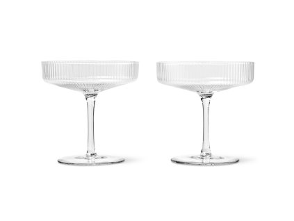 Šampanieša glāze RIPPLE 150 ml, 2 gab. komplekts, gaiša, ciets LIVING