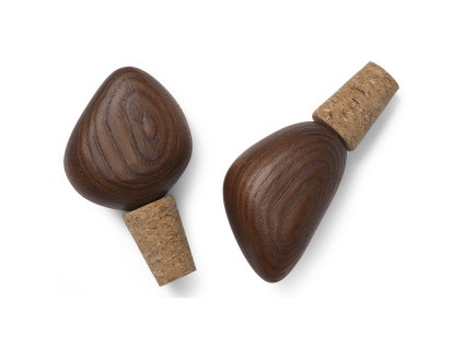 Vīna pudeles korķis CAIRN, 2 gab. komplekts, brūna, koks, ferm LIVING