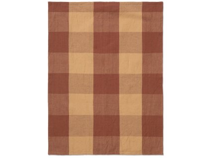Virtuves dvielis HALE 50x70 cm, persiks / sarkana, kokvilna / lins, stingrs LIVING