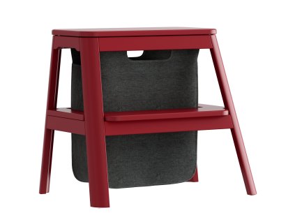 Pakāpienu soliņš STEP IT UP 48 cm, sarkana, koks, attēls