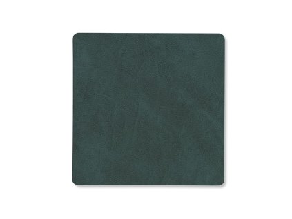 215873 podtacek square nupo 10 x 10 cm tmave zelena kuze lind dna