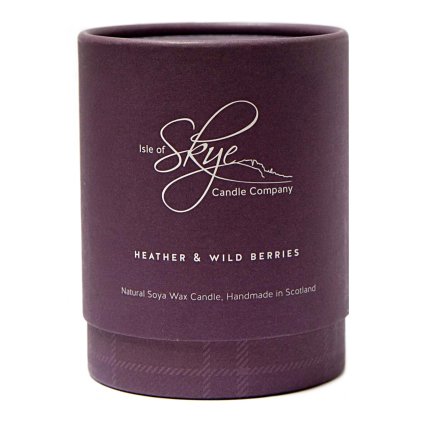 216068 heather wild berries large candle front