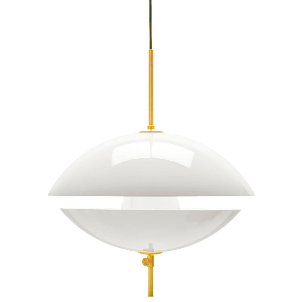 Griestu lampa CLAM 55 cm, balta/misiņa, Fritz Hansen