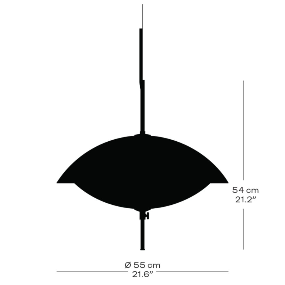 Griestu lampa CLAM 55 cm, balta/misiņa, Fritz Hansen