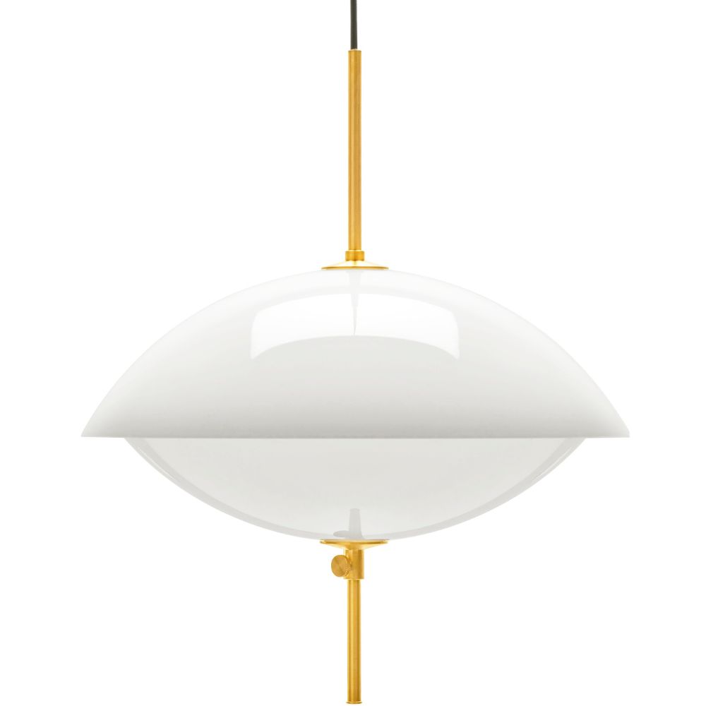 Griestu lampa CLAM 55 cm, balta/misiņa, Fritz Hansen