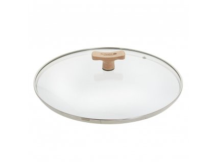 Pot/ pan lid 32 cm, with wooden handle, de Buyer 