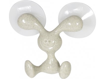 Towel hook BUNNY, with suction cup, desert sand, Koziol