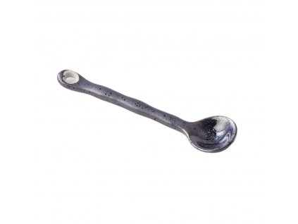 Tapas spoon BLACK SPECKLE 12 cm, MIJ